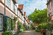 Blick in den Füchtingshof in Lübeck, Gänge und Höfe, Lübeck, Hansestadt, Schleswig-Holstein, Deutschland
