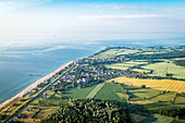 Blick von oben auf das Ostseebad Dahme, Ostsee, Luftaufnahme, Ostholstein, Schleswig-Holstein, Deutschland