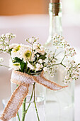 White decoration with flowers
