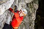 Dry tooling in the bear cave near Oberammergau