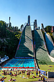 Ski jumps as a summer outdoor pool, Lahti, Finland