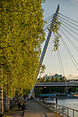 Pedestrian bridge over the Tammerkoski River, Tampere, Finland