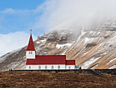 Kirche von Vik, Myrdalur, Süd-Island, Europa