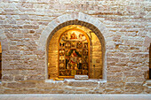 Krypta der Kathedrale San Rufino in Assisi, Provinz Perugia, Umbrien, Italien