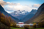 MS Kong Harald in the Hjoerundfjord, Moere and Romsdal, Hurtigrute, Norway, Europe