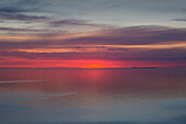 Sunset on the high bank on the Dornbusch, Hiddensee, Baltic Sea, Mecklenburg-Western Pomerania, Germany