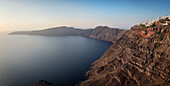 View from Fira to the caldera of Santorini, Santorin, Cyclades, Aegean Sea, Mediterranean Sea, Greece, Europe