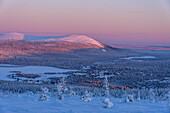 View from Kuertunturi, Hike to Kuertunturi, Landscape near Aekaeslampolo, Aekaeslampolo, Finland