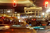 Brandenburg Gate from Unter den Linden street, Berlin, Germany