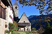 Sankt Peter near Lajen near Klausen above the Eisacktal, South Tyrol, Italy