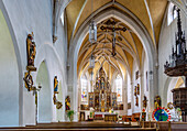 Reisbach; spätgotische Pfarrkirche, Bayern, Deutschland