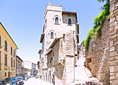 Assisi; Centro Storico; Treppengasse, Umbrien, Italien