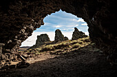 Cueva (cave) Pali Aike, volcanic field, Pali Aike National Park, Patagonia, Santa Cruz Province, Chile, South America
