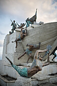 Sculpture at Playa Norte, Punta Arenas, Patagonia, Chile, South America