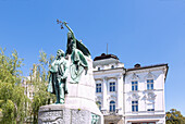 Ljubljana; Statue of France Prešeren, Prešeren Monument, Presernov Trg