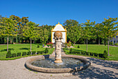 Baroque garden in Freinsheim on the German Wine Route, Rhineland-Palatinate, Germany