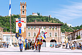 Marostica, Piazza Castello, Doglione, historisches Fest, Mercato dell’Antiquariato, Antiquitätenmarkt, Venetien, Italien