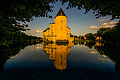Wasserschloss Burg Gemen im Abendlicht, Borken, Münsterland; Nordrhein-Westfalen, Deutschland