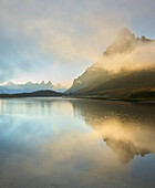 Sunset at Lac de Cerces, Pic de la Ceinture, Rhones Alpes, Hautes-Alpes, France