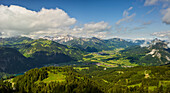 Allgäuer Alpen vom Füssener Jöchl, Tannheimer Tal, Tirol, Österreich