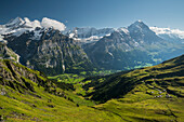 Eiger von Alp Grindel, Grindelwald, Berner Oberland, Schweiz