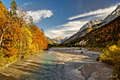 Autumn at the Rissbach in the Karwendel, Hinterriss, Tyrol, Austria, Europe