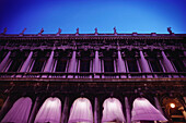 Architectural details of Procuratie, Piazza San Marco, Venice, Italy