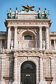 Untersicht eines Palastes, Hofburg, Wien, Österreich