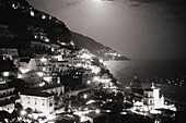 Erhöhte Ansicht eines Stadtbildes, Positano, Italien