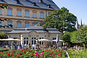 Bamberg; Neue Residenz, Rosengarten, Bayern, Deutschland