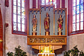 Hassfurt; Pfarrkirche St. Kilian, Kolonat und Totnan, Hochaltar, Bayern, Deutschland