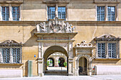 Coburg; Schloss Ehrenburg; Portal zur Steingasse, Bayern, Deutschland