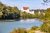 Wasserburg am Inn, Ducal Castle, Heilig-Geist-Spital-Kirche, view from the Zugweg am Inn