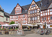 Limburg an der Lahn, Plötze, half-timbered houses, Café zur Plötze