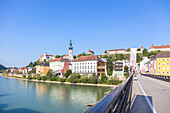 Burghausen, city view from the Salzach bridge