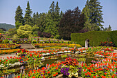 Victoria; The Butchart Gardens; Italian Garden, Vancouver Island, Kanada