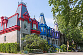 Montréal; Place Saint-Louis, viktorianische Häuser, Quebec, Kanada
