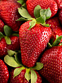 Closeup of ripe strawberries