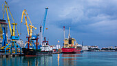 Shipping port in Albania.