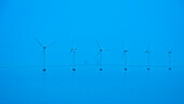 Windmills in ocean leaving Copenhagen.