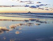 Looking across to Whale Island from Opotiki beach at sunset