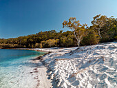 Pristine water of Lake McKenzie on Fraser Island, Queensland, Australia