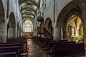 alte Kirche, Église de la Nativité-de-la-Mère-de-Dieu, Les Planches près Arbois, Arbois, Departement Jura, Bourgogne-Franche-Comté, Jura, Frankreich