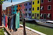 Colorful houses in Burano Venice italy