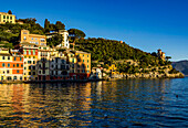 Portofino am Morgen, Ligurien, Riviera di Levante, Italien