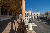 Arcades on the upper floor of the Palazzo della Ragione in Padua, Italy.