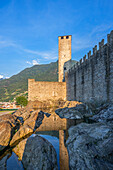 Burg Castelgrande in Bellinzona, Kanton Tessin, Schweiz