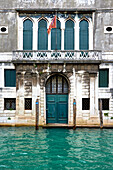 View across the Rio de S. Agostin to the Palazzo Molin Regione Veneto, Venice, Italy, Europe