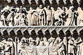 Detail from the Passion Portal, southern transept facade, Cologne Cathedral, Cologne, North Rhine-Westphalia, Germany, Europe