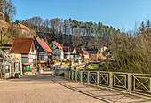 Spa town of Rathen in Saxon Switzerland, Saxony, Germany